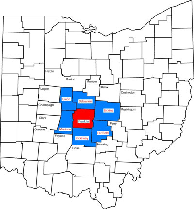 Compass Construction area of operations map